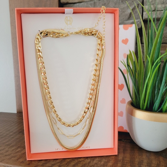 House of Harlow 1960 Jewelry - House of Harlow 1960 Triple layered gold plated necklace